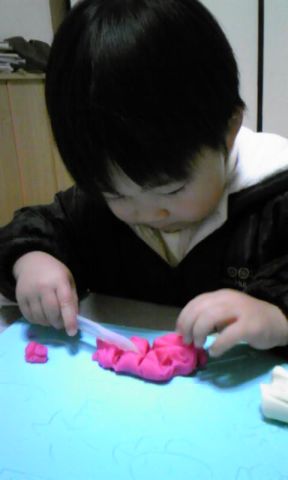 粘土遊び悠真